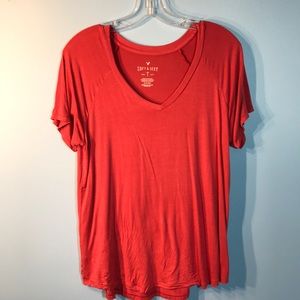 red t shirt from american eagle
